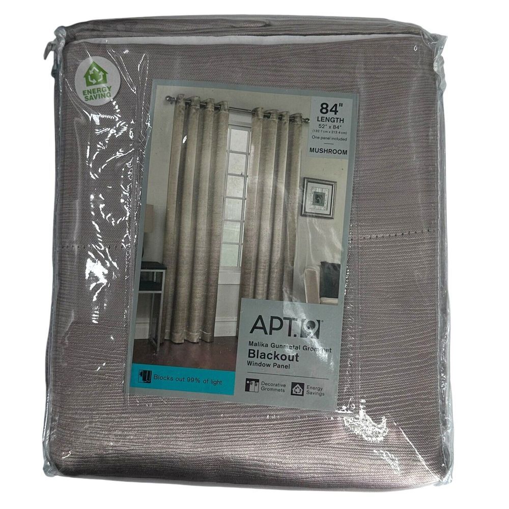 Apt. 9 - Two Packs Taupe Blackout Gunmetal Grommet Window Panels‎  NWT  52"x 84"